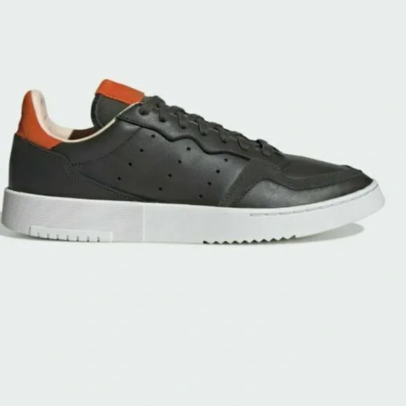 Adidas Supercourt Legend Earth Dark Green Orange EF9182 Tennis Sneaker - Picture 1 of 15